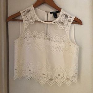 Forever 21 white crop top